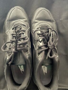 Nike Air Max Black Leather Low-Top Men's Sneakers